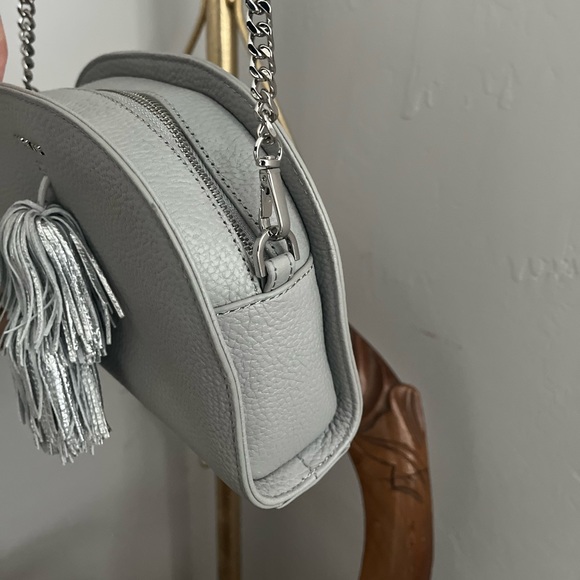 Ted Baker NWT ~ Pom Pom Gray Crossbody Bag - Picture 6 of 11